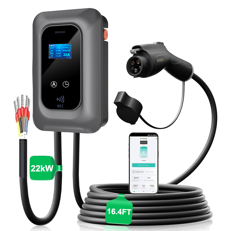 Fast Charging Station Vehicle Home Ac 22kw 32a Wall Box Type 1 11kw Typ 2 7.4kw Wallbox Type 2 Ev Charger For Electric Car