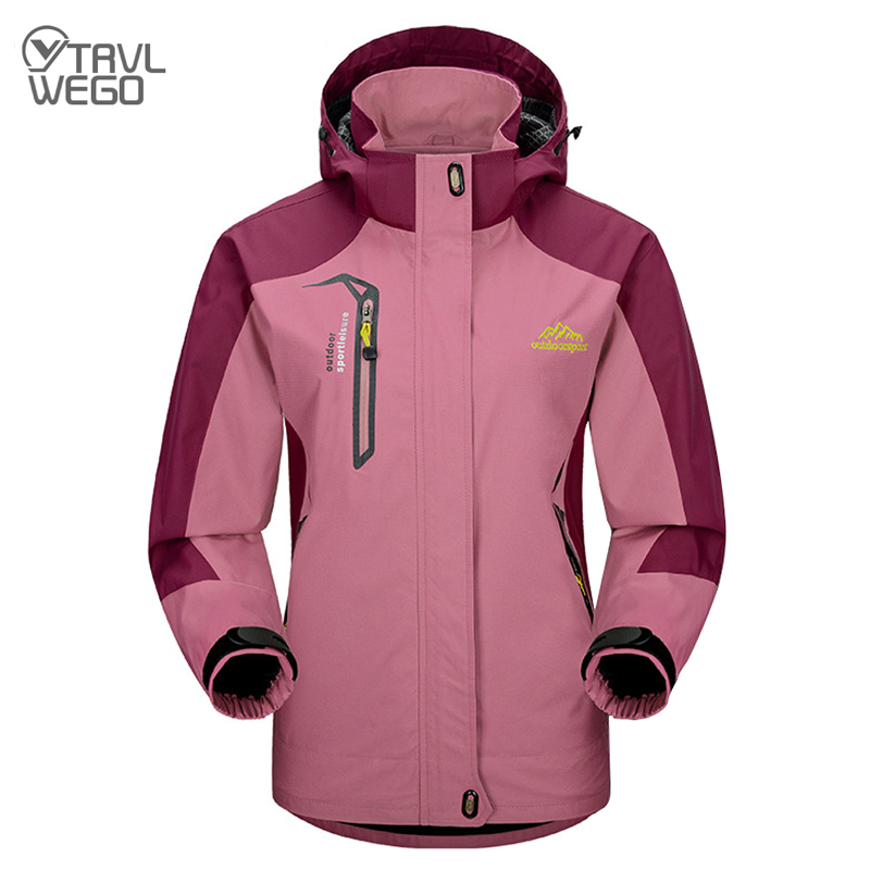 TRVLWEGO 女性の防水ハイキングジャケット防風ウインドブレーカーキャンプ狩猟登山トレッキング釣りコートアウトドア服