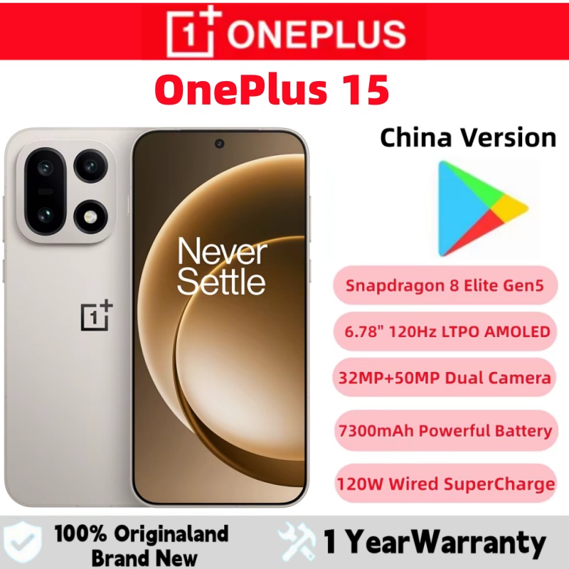 Oneplus 15 ロック解除オリジナルスマートフォン Snapdragon 8 Elite Gen5 50MP IP69 防水 OTA 6.78 "AMOLED カメラ 120 ワット充電 7300mAh