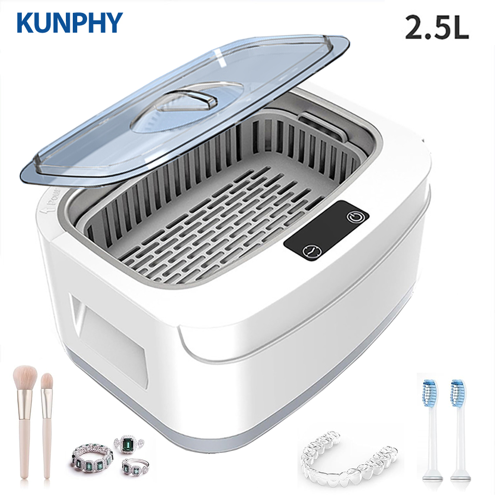 KUNPHY 2.5L 超音波クリーナー超音波バス 2500 ミリリットルジュエリーメガネ洗浄機 40khz 家庭用ネイルマニキュアツール