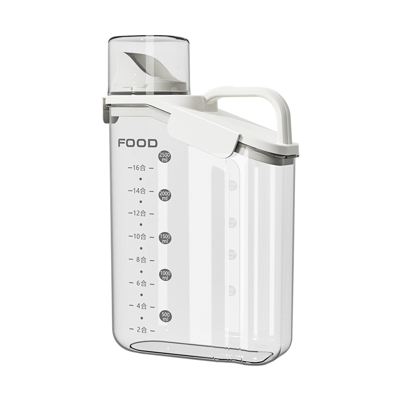 2000 ミリリットル透明気密食品保存容器防湿キッチンオーガナイザージャー乾燥食品穀物ペットフードスナック