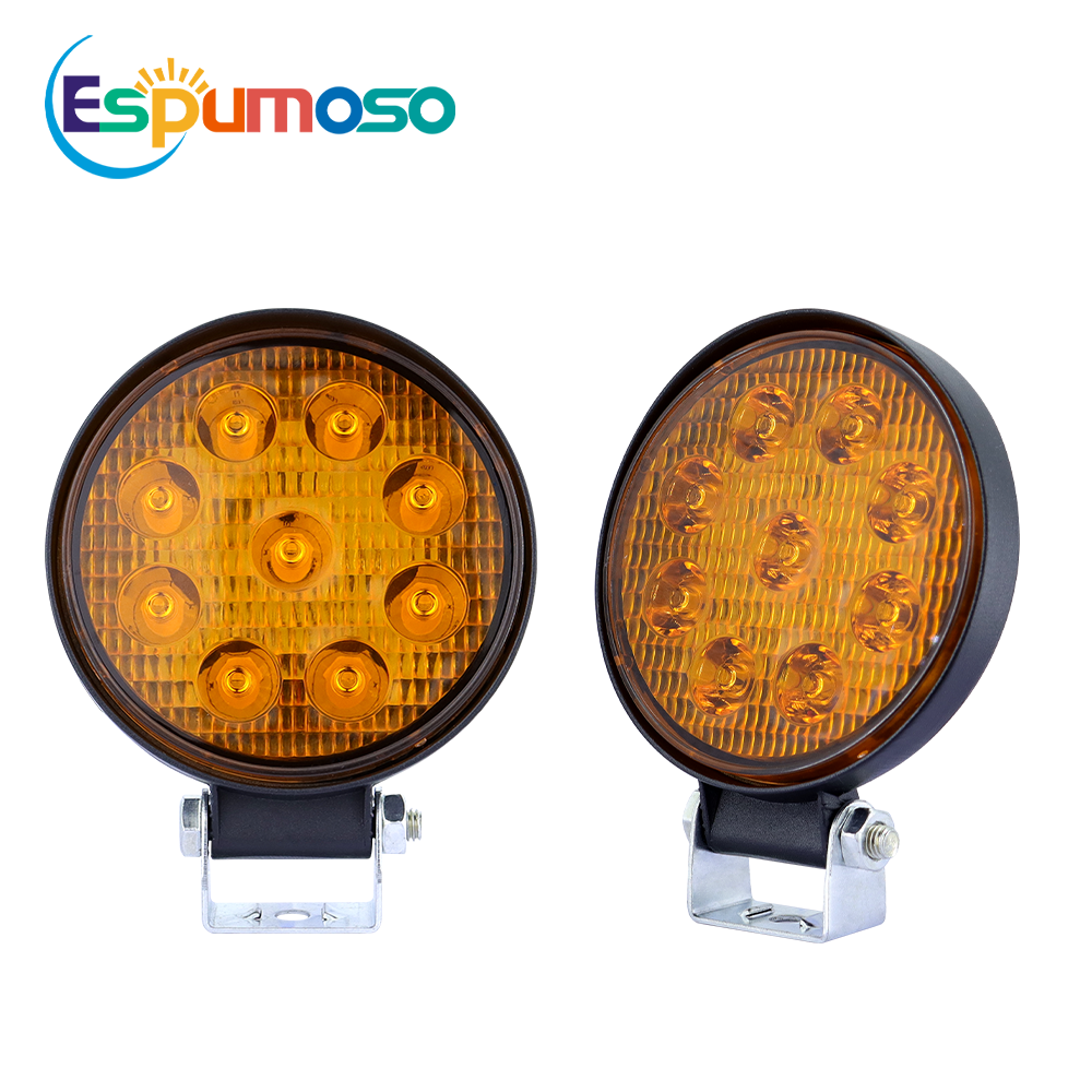 黄色 LED ワークライトオフロード補助修正ヘッドライトスポットライトフラッドスポットランプ車のトラック SUV