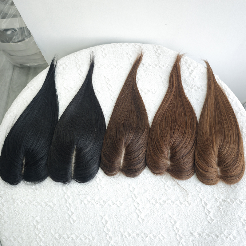ヘアトッパー人毛クリップ付きマシン-レミーヘアトッパー女性用ナチュラルトッパーWłosy薄毛用ワンピーストッパー
