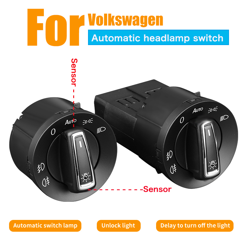 自動ヘッドライトスイッチ Vw パサート B5 B7 トランスポーター T5 ティグアンジェッタ Mk6 ゴルフ 4 6 ヘッドライトランプオートスイッチセンサーアクセサリー