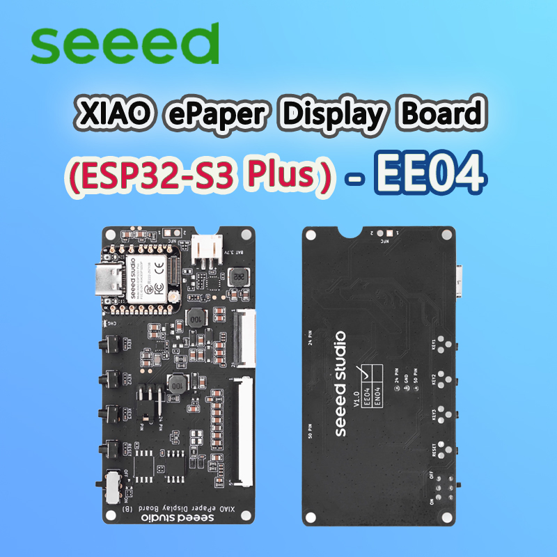 XIAO EPaper ディスプレイボード EE04、低電力 EPaper プロジェクト用、XIAO ESP32-S3 Plus 搭載、24 ピン 50 ピン EPaper ディスプレイをサポート