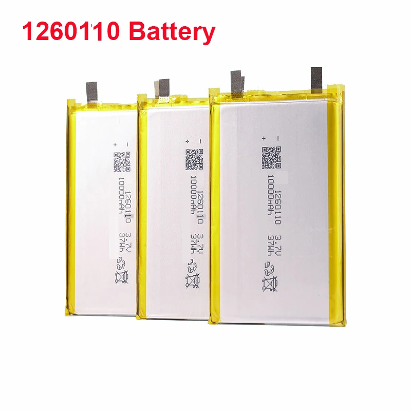 10000mAh 3.7V 1260110 ポリマーリチウムイオンリチウムイオン充電式バッテリーパワーバンク GPS タブレット電子書籍バッテリー用