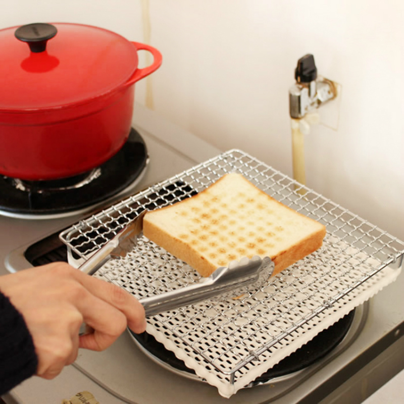 日本製 輸入セラミックグリル 直火 和風トースター ガスコンロ用トーストグリル 焼き魚ラック