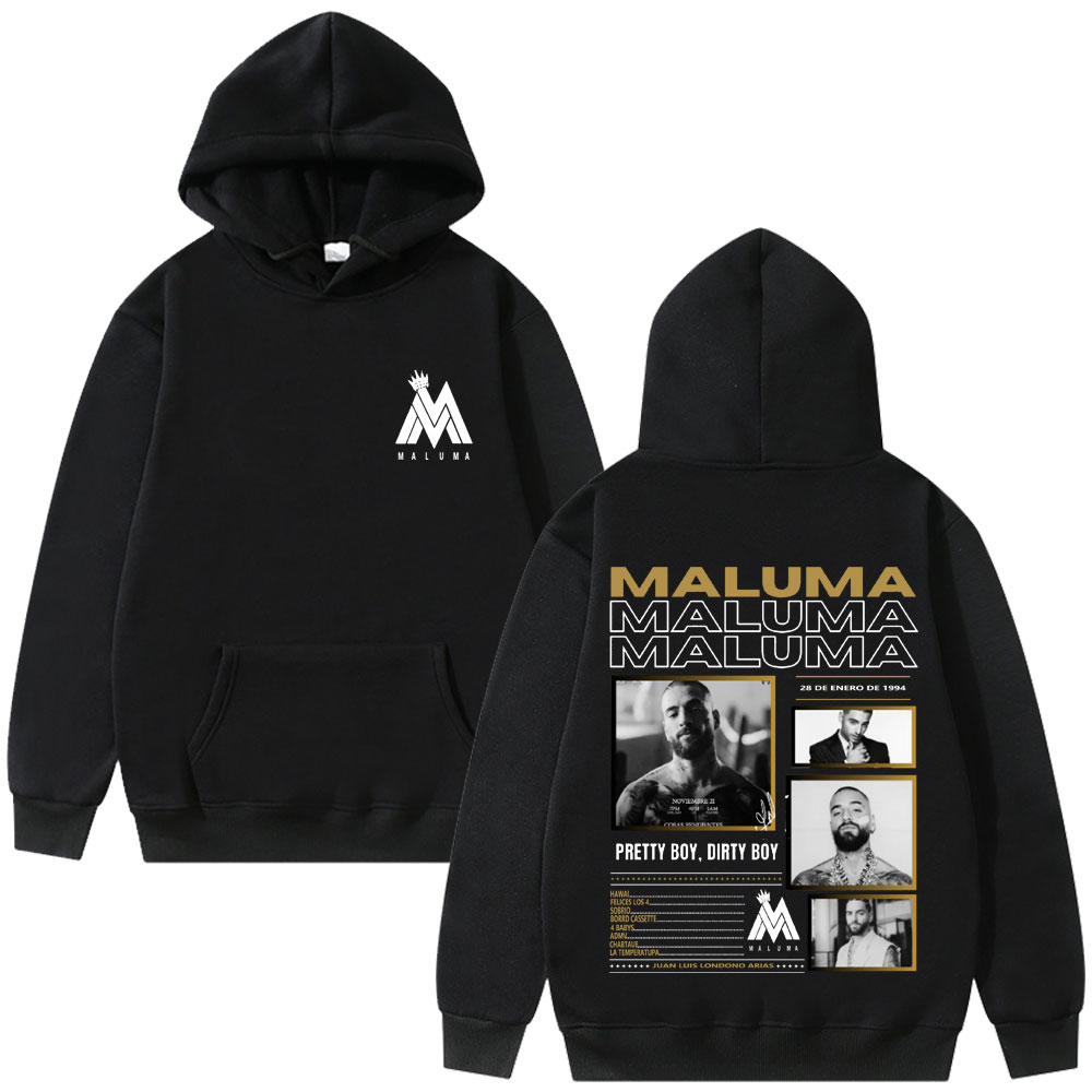 歌手マルマアルバム Cosas Pendientes プリティボーイダーティボーイグラフィックパーカーメンズファッション特大パーカー男性ヒップホップラッププルオーバー