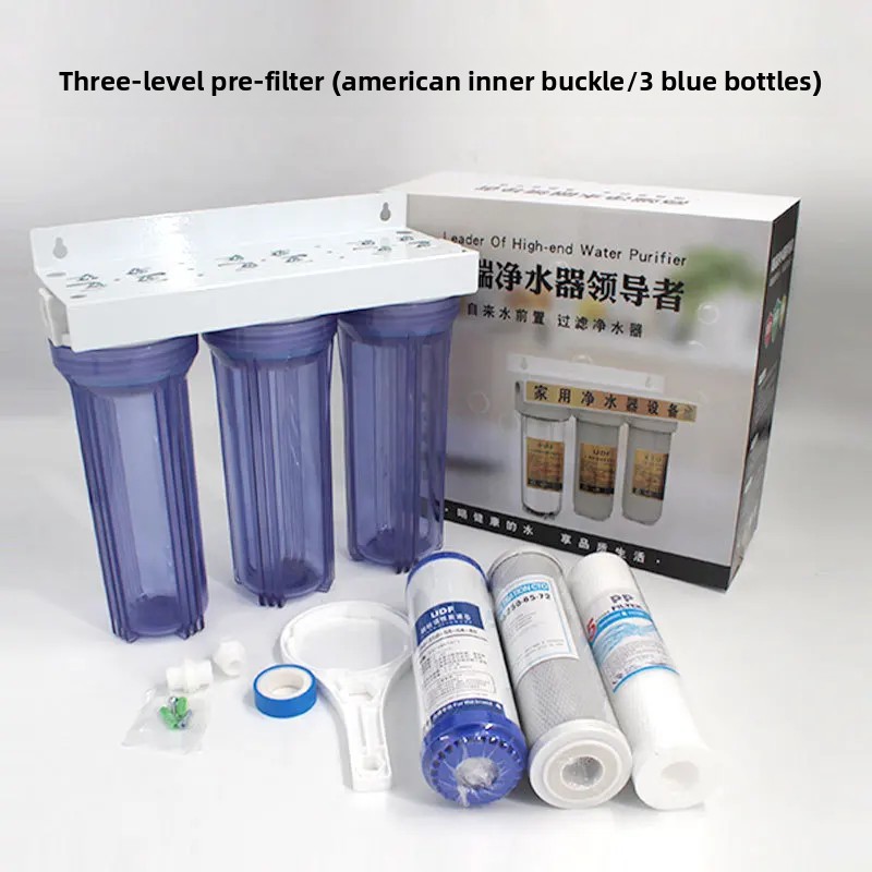 キッチン浄水器家庭用10インチ三段プレフィルター、水道浄水器浄水器フィルターボトルフィルターエレメント