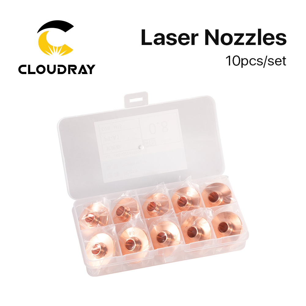 Cloudray 10 ピース/ロットレーザーノズル単一二重層 Dia.28mm 口径 0.8 - 6.0mm Precitec WSX ファイバーレーザー切断ヘッド用