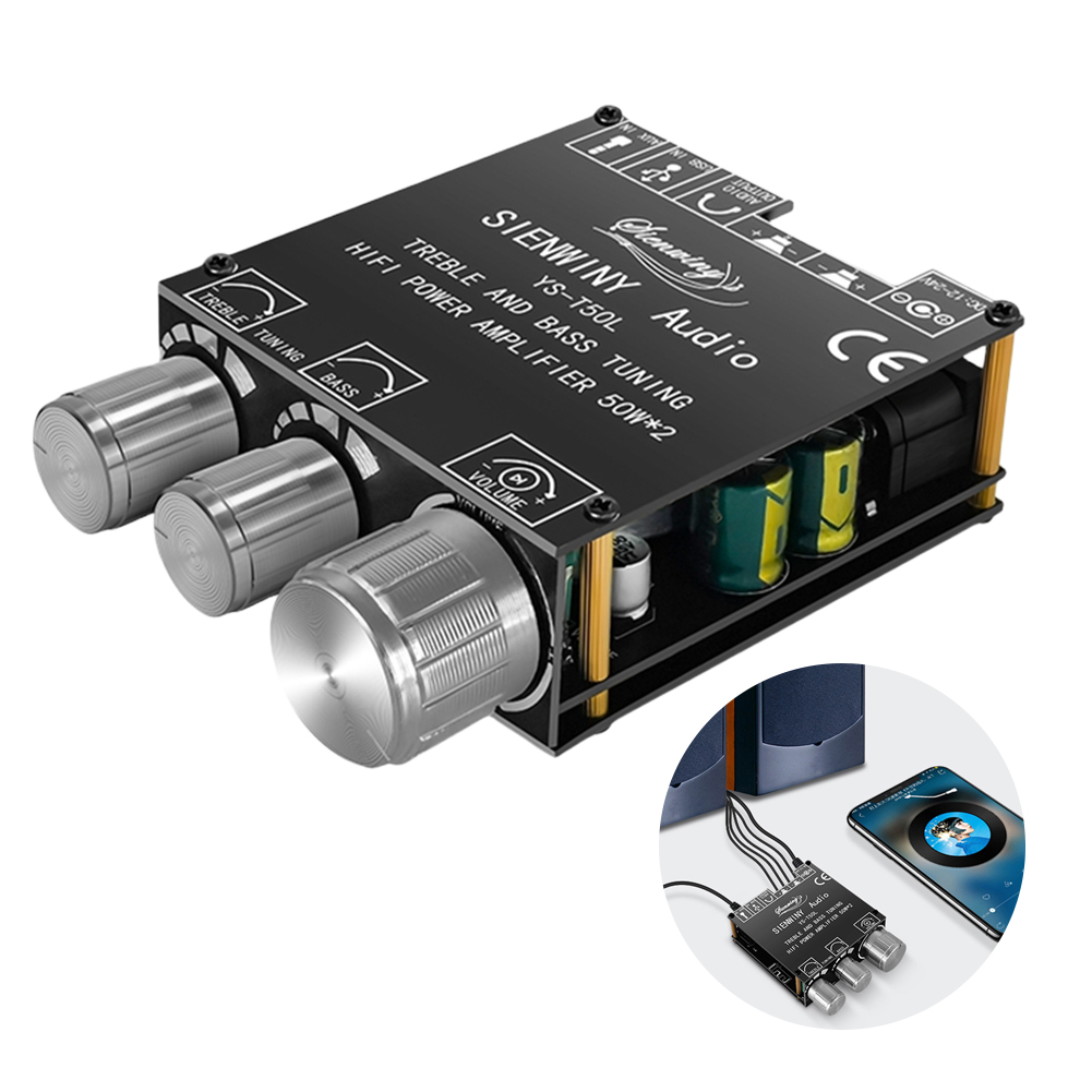 YS-T50L HiFi アンプ APP 制御 Bluetooth 互換 5.1 3.5 ミリメートル AUX パッシブスピーカーチャンネル 5.1 ホームサウンドシステムサポート