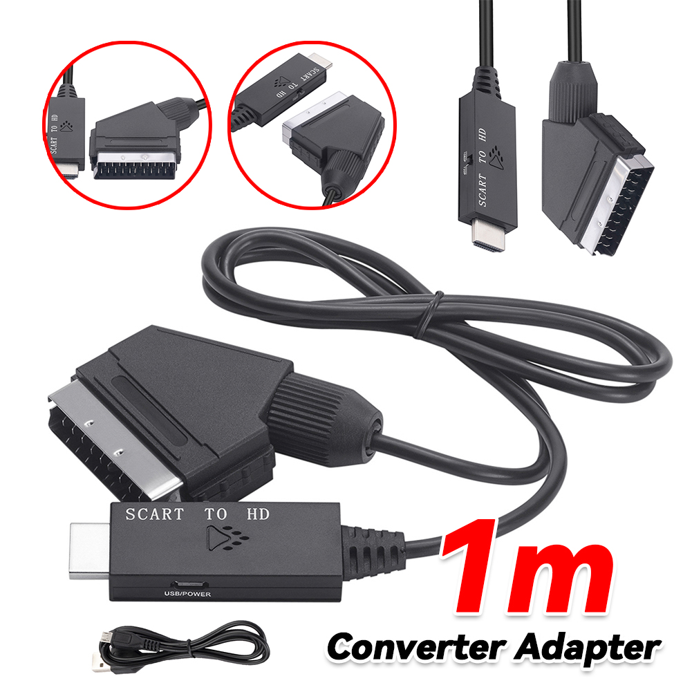 1 メートルビデオオーディオ変換アダプタスカートから HDMI 互換 1080P コンバータケーブル DC 5V マイクロ USB ケーブルアクセサリー HDTV/DVD 用