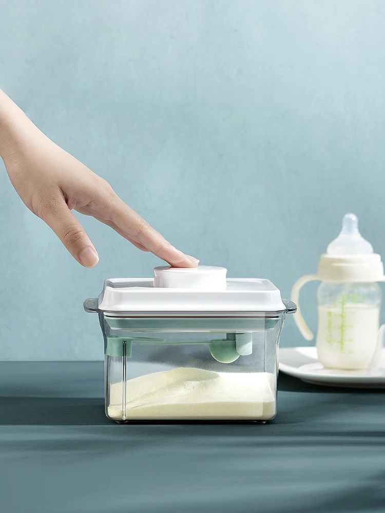 食品保存気密容器ミルキーパウダーフォーミュラディスペンサースクレーパーとスプーンBPAフリー気密ジャー