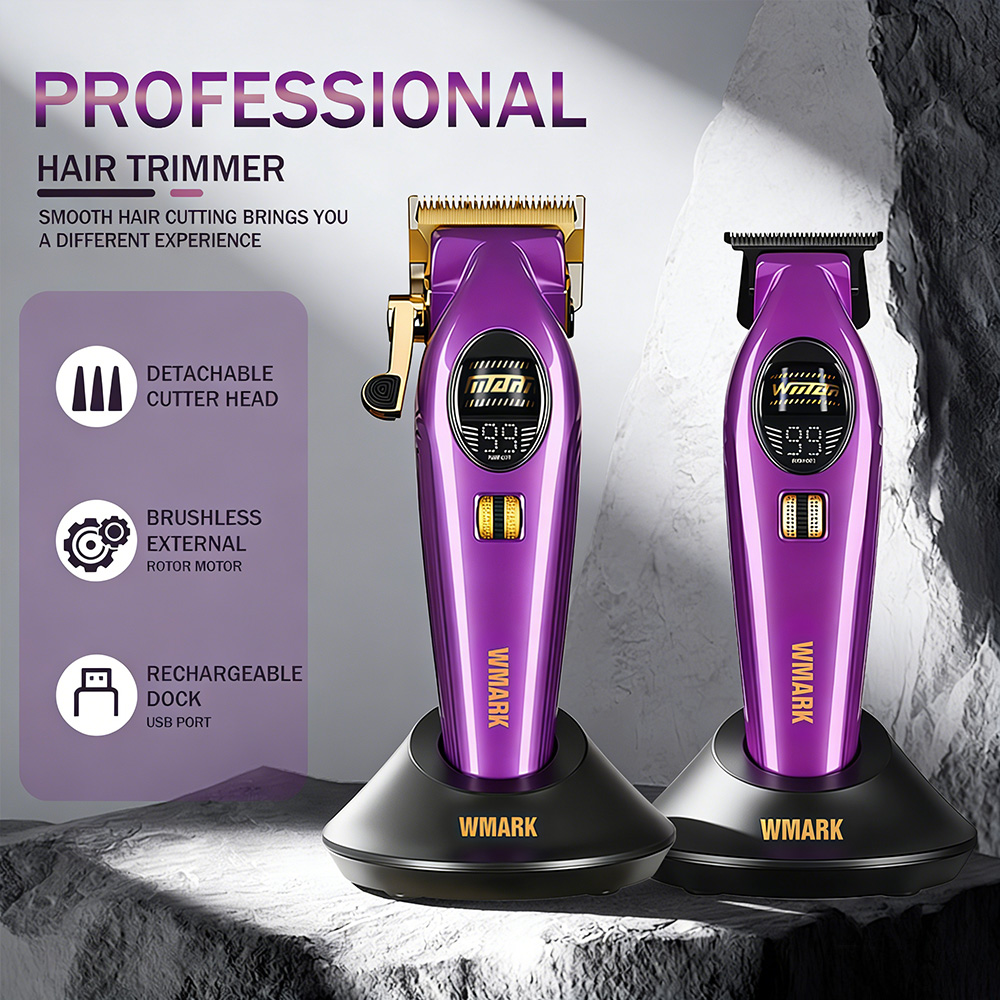 WMARK ヘアトリマー 充電式バリカン アウターモーターローター BLDC ヘアカットマシン 9000 RPM トリマー 男性用 NG-V2 NG-VT2