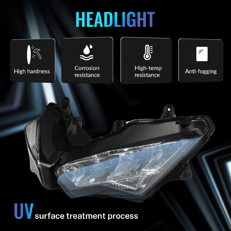 オートバイフロント LED ヘッドライトアセンブリ Kawasaki Ninja ZX6R ZX636 2019-2023