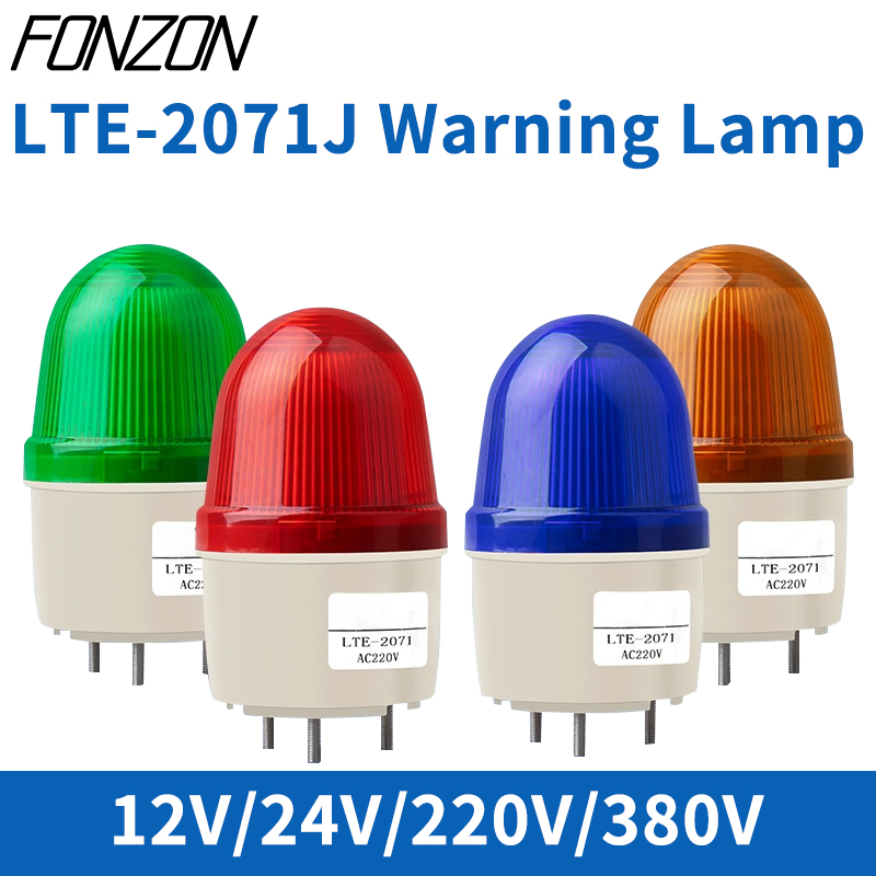 LTE-2071J 警告ランプマルチ電圧 12V 24V 220V 380V 回転サウンドライト LED ライト小さな点滅安全警告灯ブザー