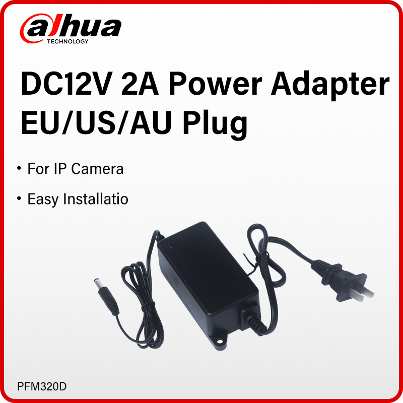 Dahua オリジナル PFM320D DC12V 2A 電源アダプタ簡単インストール過電圧保護 CCTV 電源ドームタレット弾丸カメラ