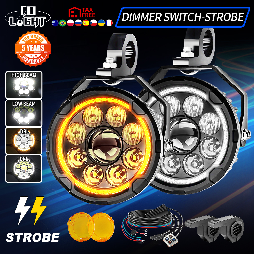 CO LIGHT オートバイ追加 LED ヘッドライトハイ/ロー白黄色 DRL BMW R1200GS F850GS F750GS F 850GS 1250GS オフロード使用