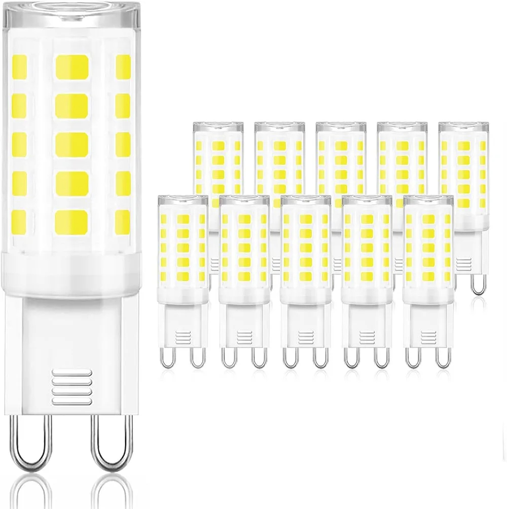 10 個の最も明るい G9 LED ランプ AC220V セラミック SMD2835 LED 電球ウォーム/クールホワイトスポットライト交換ハロゲンライト卸売