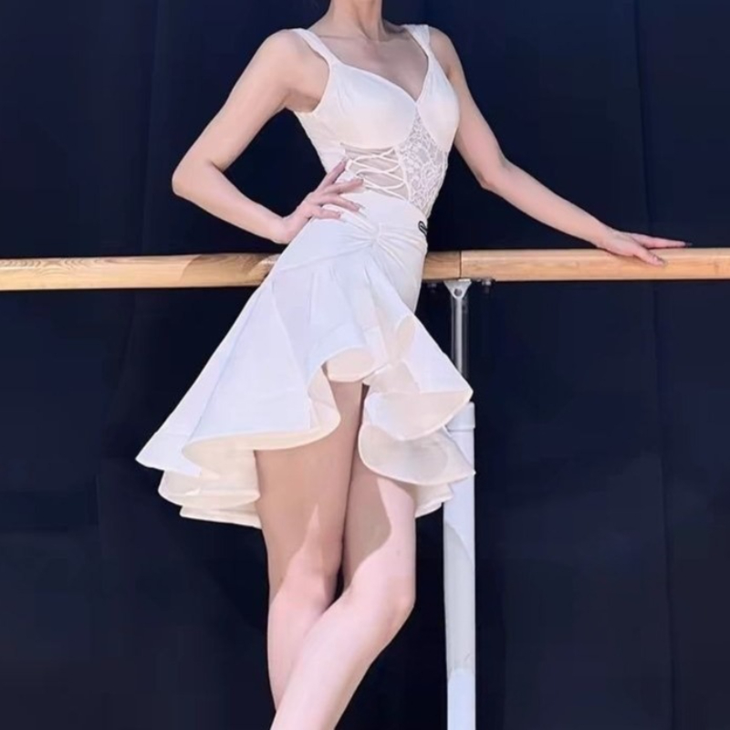 新大人ラテンダンスドレス女性のための高度な練習ドレスセクシーなビッグスイングスカートチャチャアート試験パフォーマンスセット 2026 夏