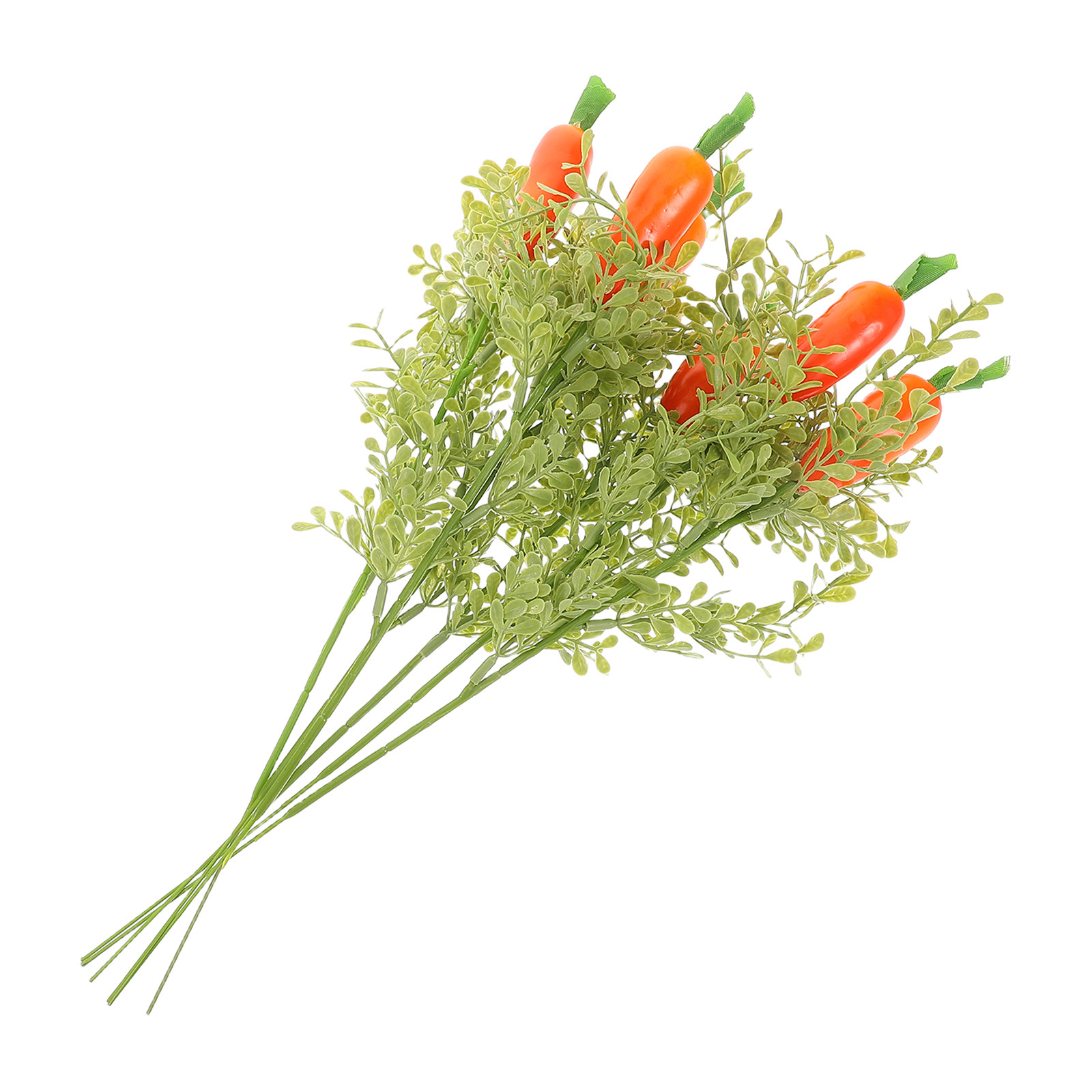 6 個人工ニンジン茎現実的な泡ニンジンイースター装飾ホームホリデーパーティーセンターピース野菜飾り秋