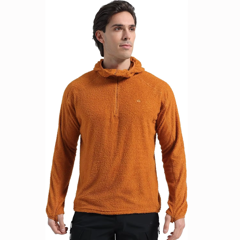 Pioneer Camp メンズ PrimaLoft Active Evolve Insulated 1/4 ジップ プルオーバー プロフェッショナル グレード フリース スルーハイキング用
