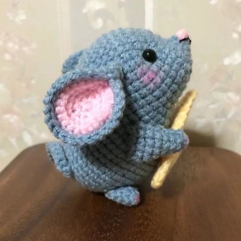 手作り編み物 DIY クラフト マウス 漫画人形 装飾キーホルダー かぎ針編みキット 初心者 大人向け かぎ針編み材料キットを学ぶ
