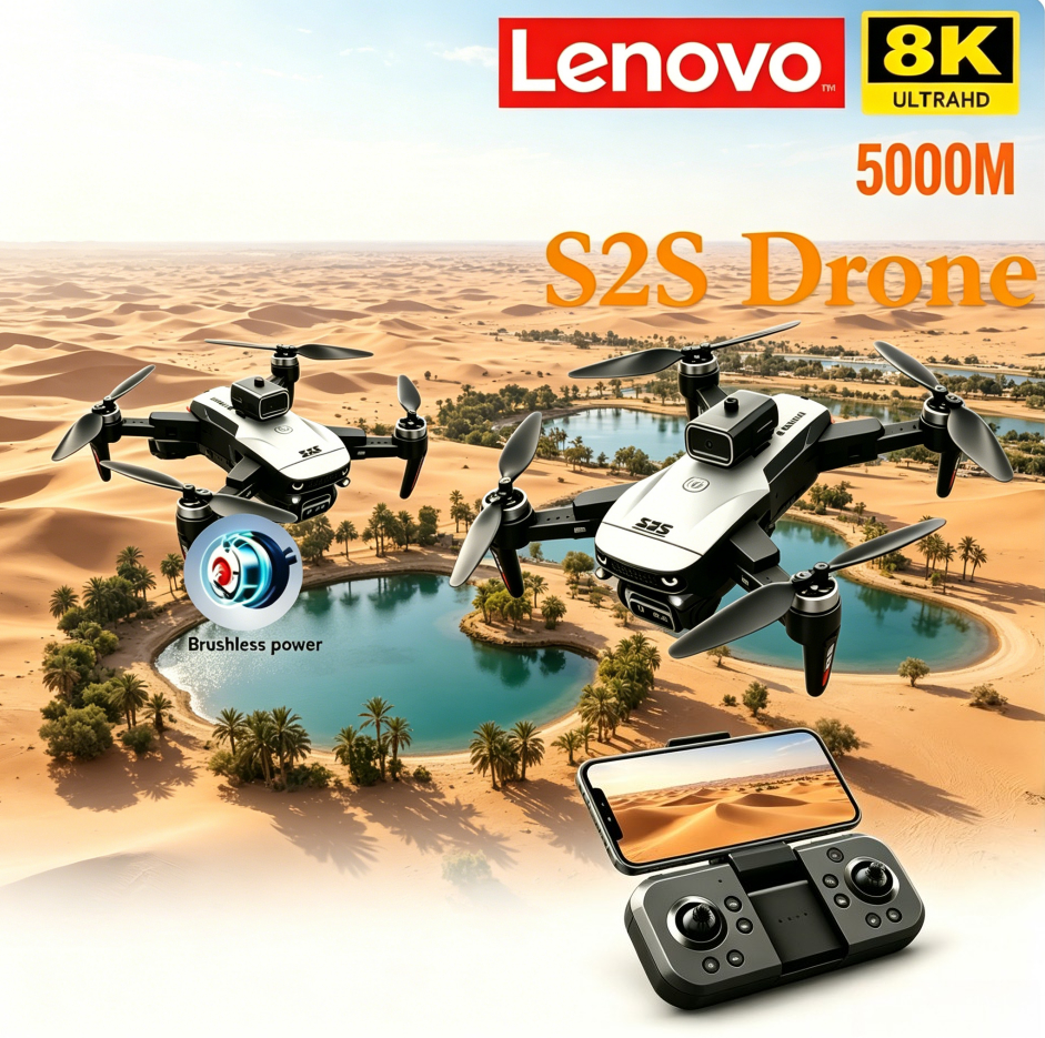 レノボ S2S GPS ドローン 8K デュアルカメラ 5G WIFI FPV 全方向性障害物回避ブラシレスモーター航空写真クアッドコプター