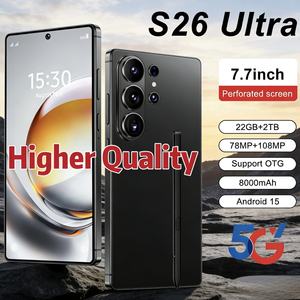 7.7インチ S26 Ultra 22GB+2TB スマートフォン 大画面 Android 15 108MPカメラ デュアルSIM 5G 高品質 S26 ULTRA グローバルモデル
