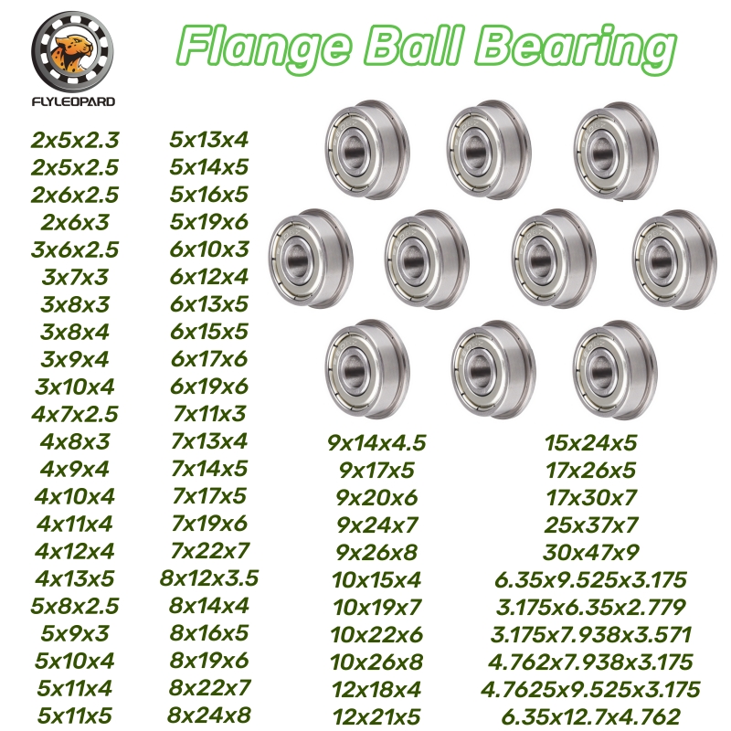 10 個 MF63ZZ 3x6x2.5 ミリメートルフランジベアリング MF74 MF84 MF126 MF128 F608 F623 F683 F685 F688 F695 F63800 Z ZZ 深溝玉軸受