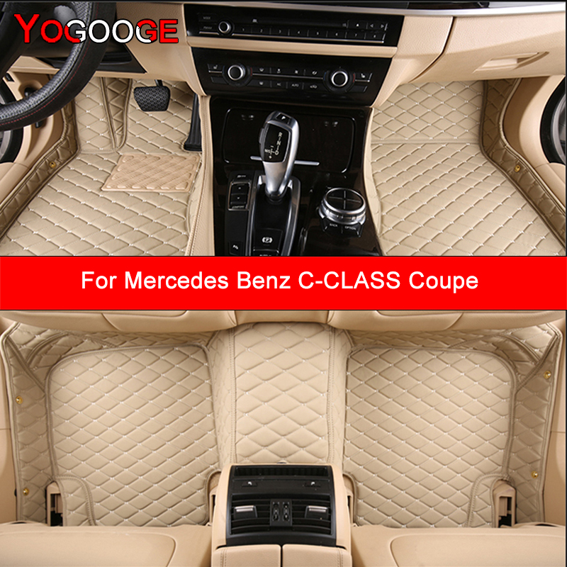 YOGOOGE カスタム車のフロアマットメルセデスベンツ C クラスクーペ C204 C205 A205 自動車カーペット Foot Coche Accessorie