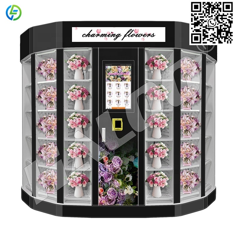 Customized China Smart Self-service Refrigerated Flower Bouquet Vending Machine 24 Hours  Flower Vending Machine Manufacturer