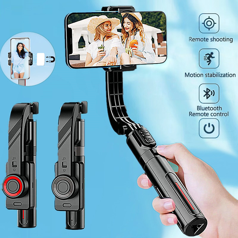 新しくアップグレードされた自撮り三脚ワイヤレス Bluetooth 多機能ハンドヘルド ジンバル スタビライザー、屋外スポーツ撮影に適しています