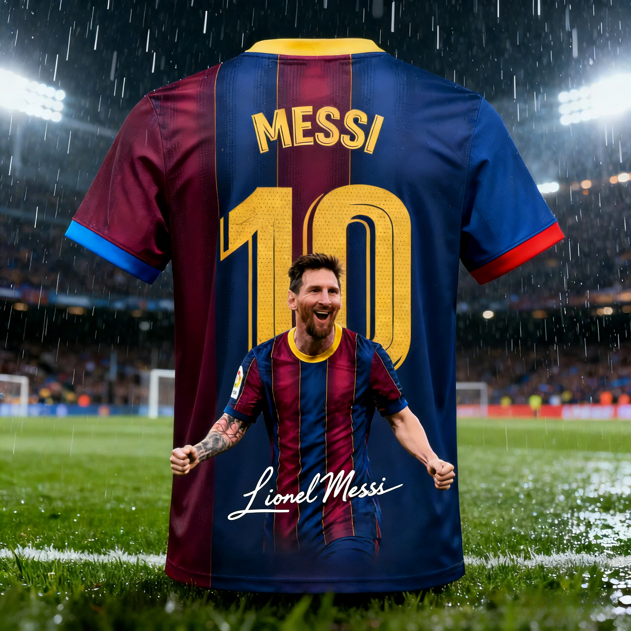 2026 メンズ ライオネル メッシ 10 バルセロナ Tシャツ、フットボールファンジャージ、速乾半袖 T シャツ、サッカースポーツカジュアルシャツ