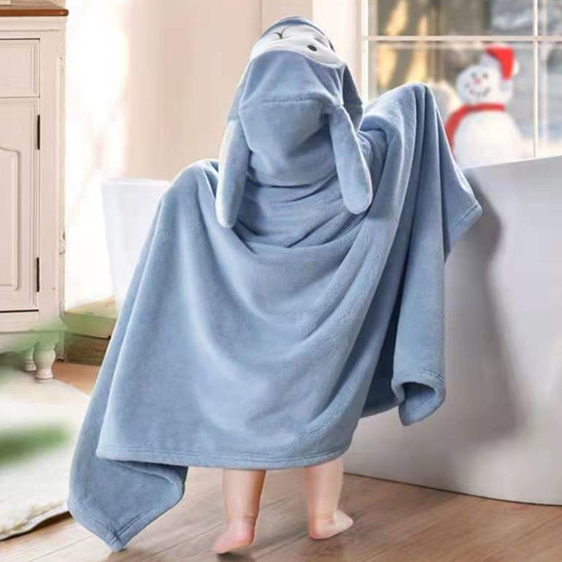 肥厚バスタオルかわいい子供新生児スーパーソフト吸収性純綿フード付きマントバスタオル着用することができブランケット