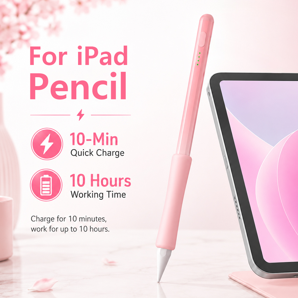 iPad 用鉛筆アクティブスタイラスペンパームリジェクションチルト磁気ピンク 10 分高速充電 10H ランタイム iPad Pro Air Mini 描画