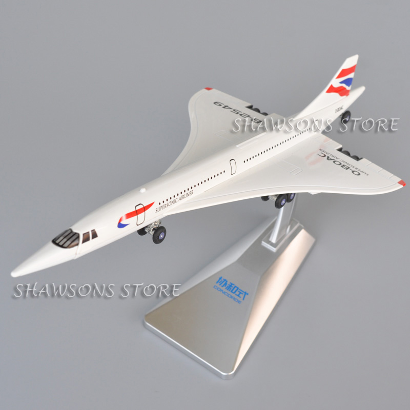 1:160 ダイキャストモデル飛行機おもちゃコンコルド超音速航空機ミニチュアレプリカサウンド付き