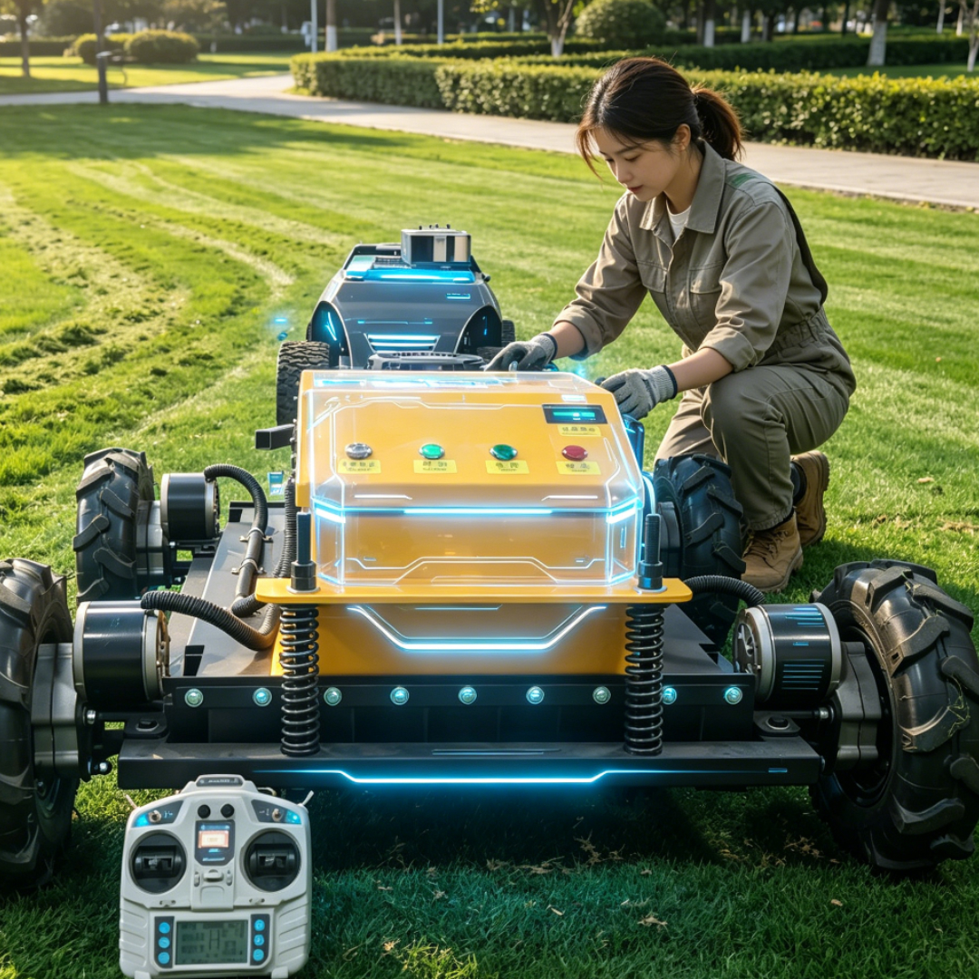 カスタマイズされたリモコン芝刈り機、全地形四輪駆動電動ホイール芝刈り機、トリマー