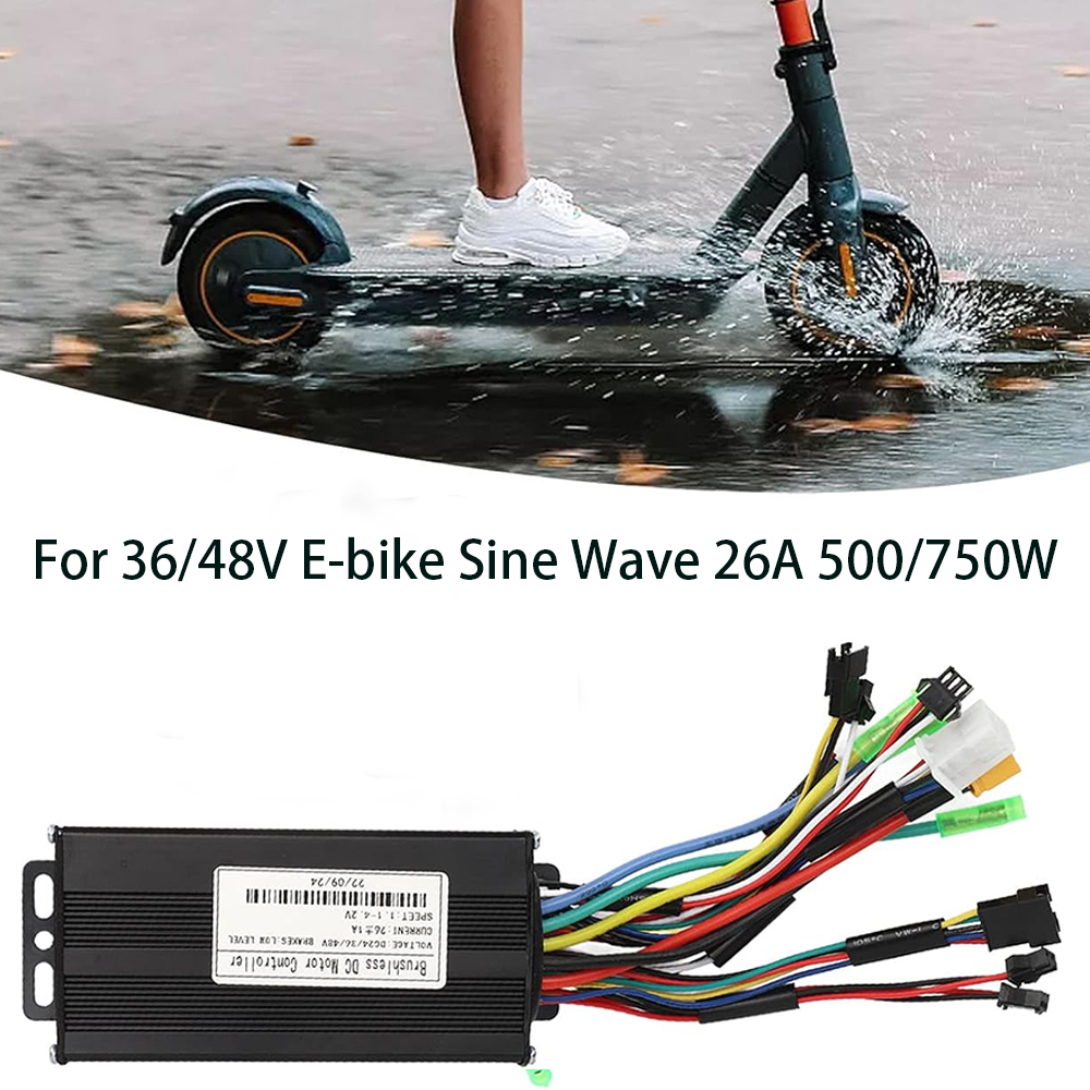 24V36V48V-26A 正弦波 3 モードコントローラ 500 ワット 750 ワットホール付き/なしホール電動自転車スクーターブラシレスモーターコントローラ