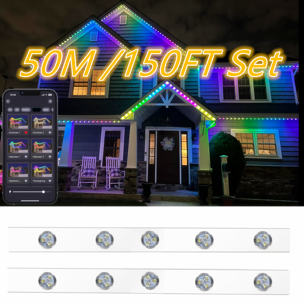 セット全体には、クリスマス/ホリデー装飾用の150FT 50M屋外常設トラックポイントパック光源がすべて含まれています