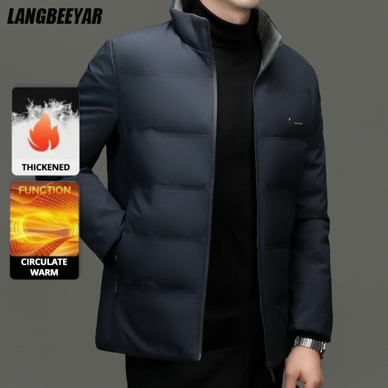 トップグレードのメンズ 2025 冬ブランド カジュアル ステッチ バブル パファー パーカー ジャケット ウインドブレーカー コート ショート アウター