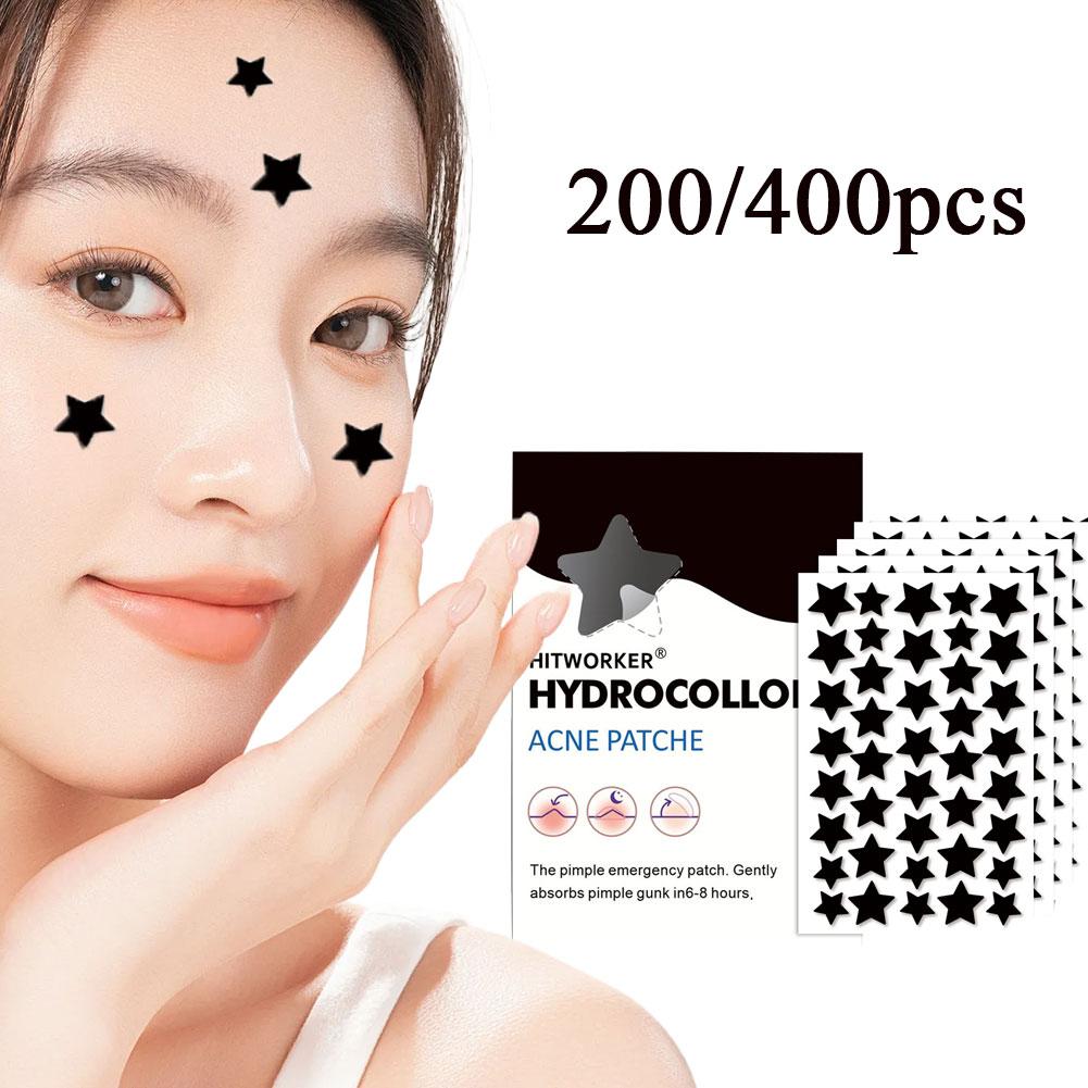 200/400 個の黒い星型にきびパッチ不可視防水カバーにきび除去パッチパッチにきび T2R6