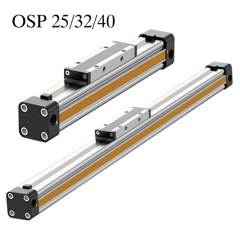 OSP 25/32/40 空気圧エアシリンダ機械的に接続された複動ロッドレス高推力 OSP-25 ピストン小さな部品