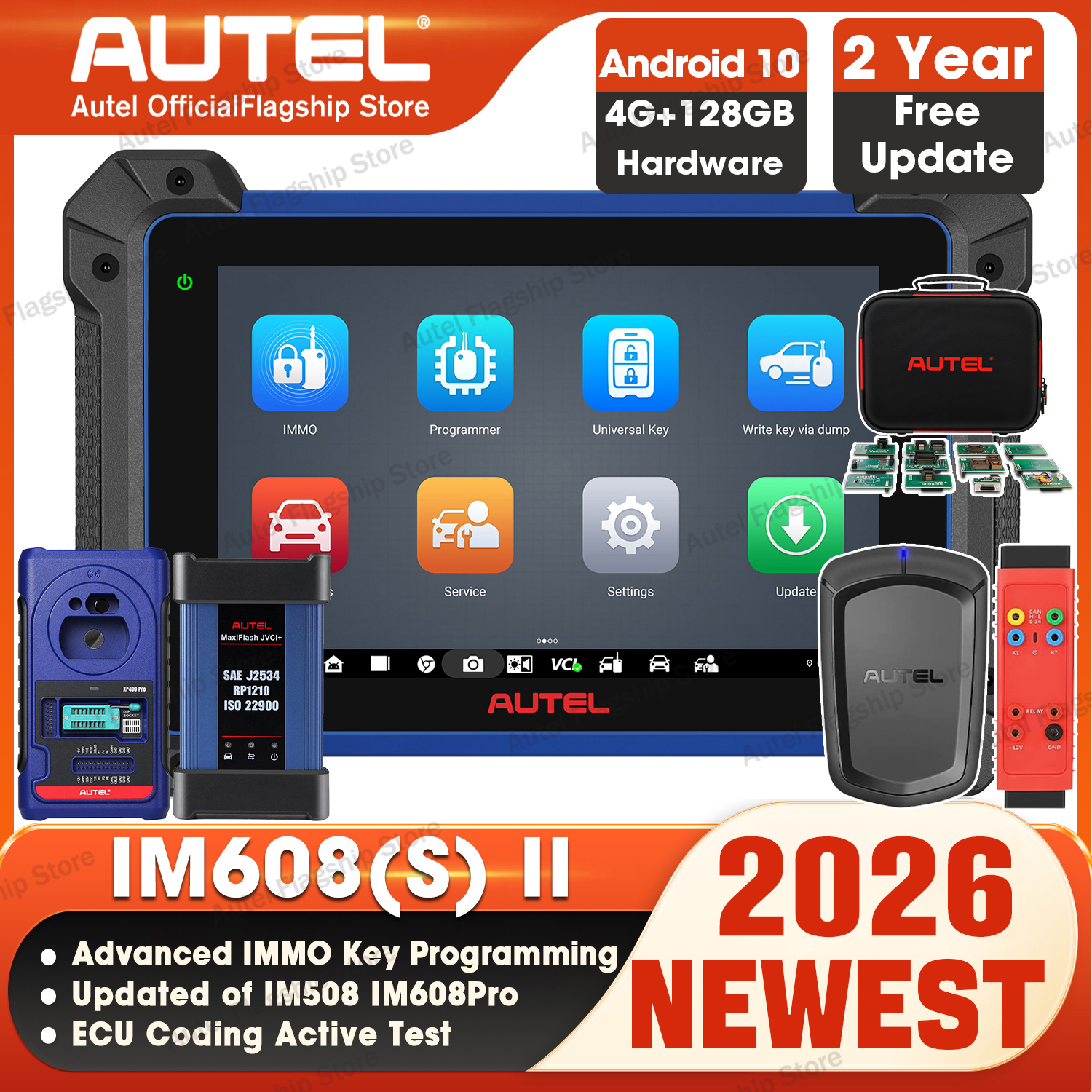 Autel MaxiIM IM608S II 2 年間無料アップデート XP400PRO IMMO キープログラミングツール車 OBD2 ECU コーディング診断ツール IM608 Pro II