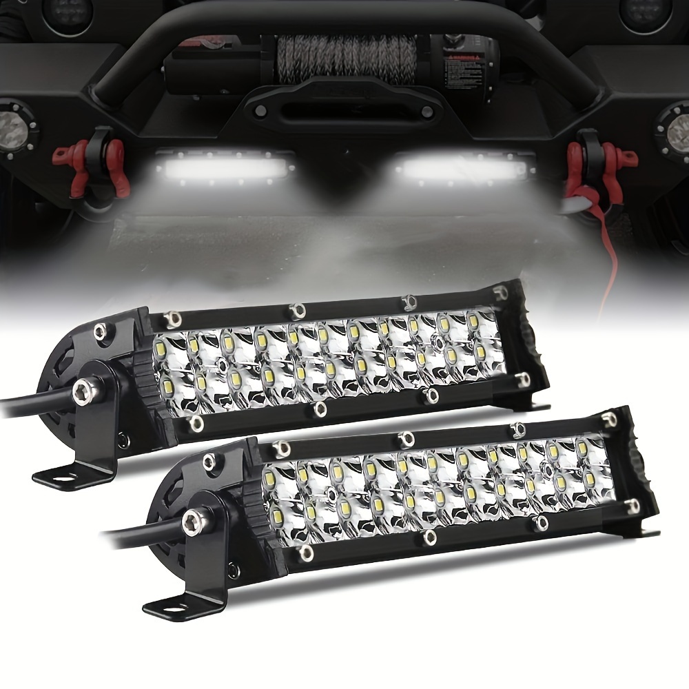 7 インチスリムダートビック LED ライトバー、オートバイ LED ポッドライト、オフロードライトバー LED ワークライトトラックオートバイ SUV ATV Bo