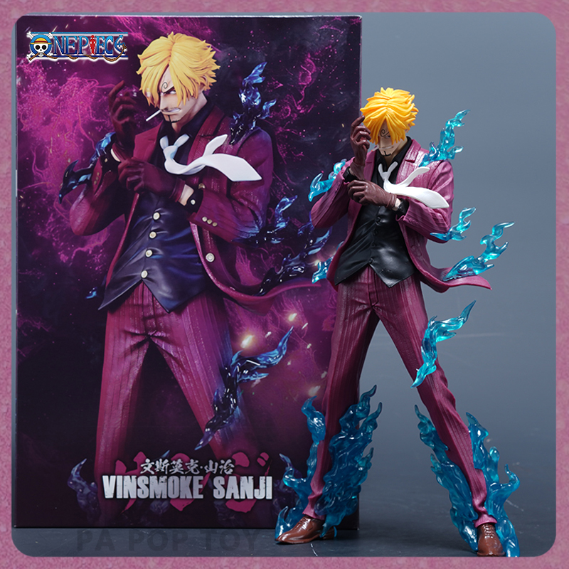 24 センチメートルワンピースフィギュアサンジアニメフィギュア VinSmoke サンジ置物悪魔足像 Pvc モデルコレクション装​​飾玩具誕生日ギフト