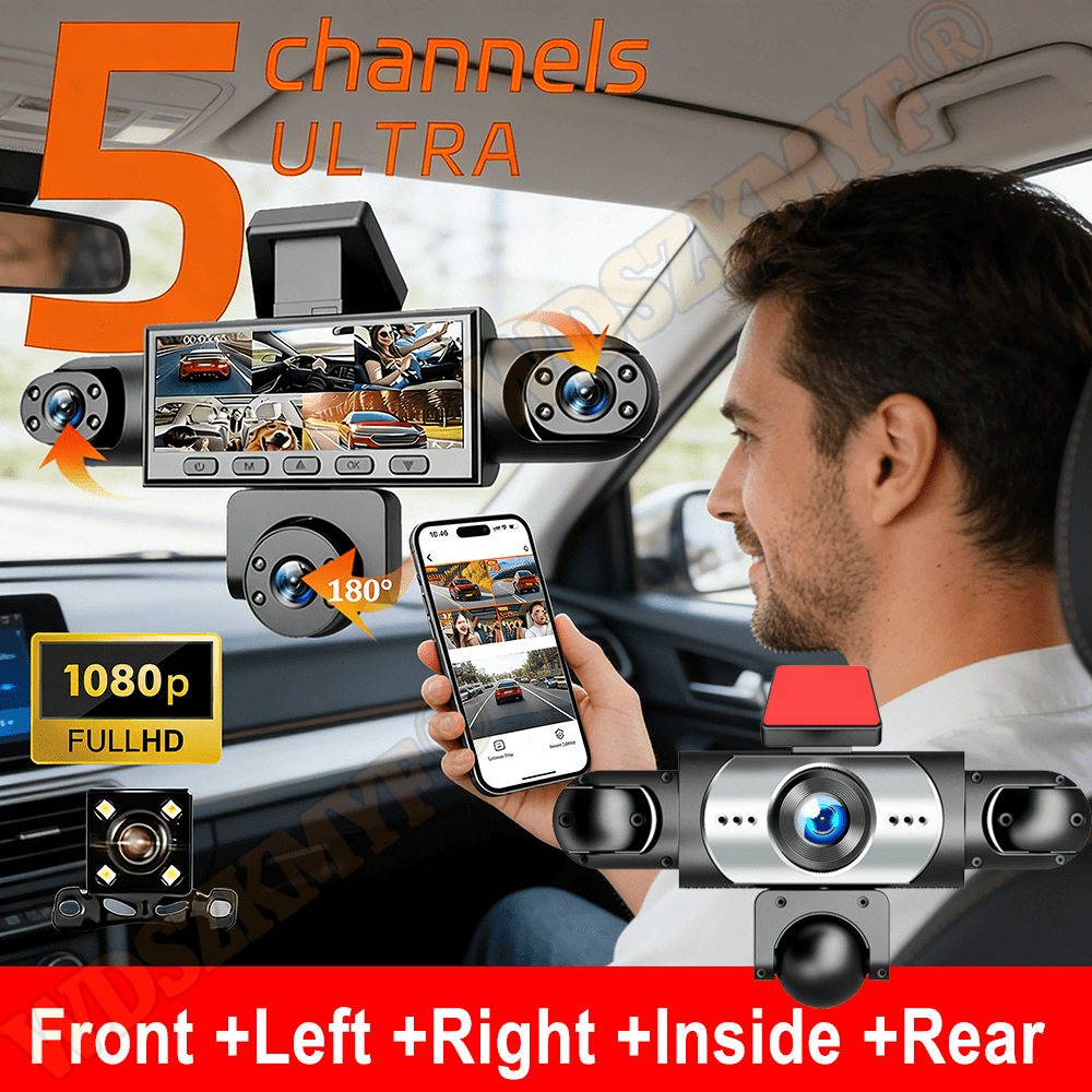 2026 新 360 度 3/5 チャンネル車のダッシュカムビデオレコーダー 1080P 車 DVR フロント内側オプションのリアビューナイトビジョンブラックボックス