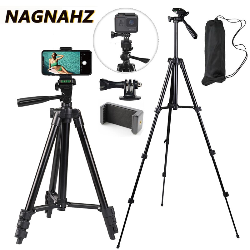 NA-3120 電話三脚スタンド 40 インチユニバーサル写真撮影 Gopro iPhone Samsung Xiaomi Huawei iPhone アルミニウム旅行三脚
