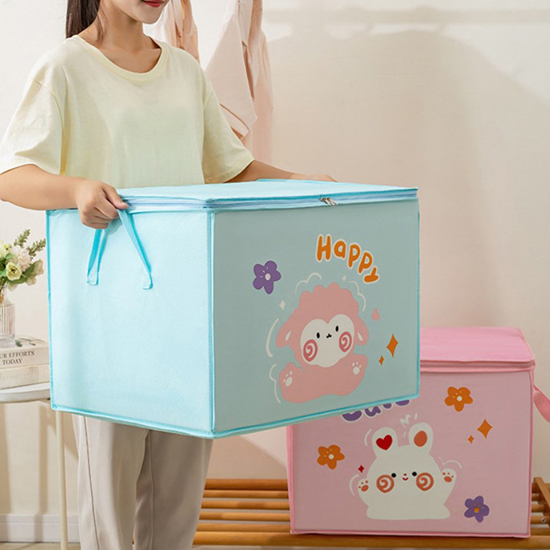 キューブ折りたたみおもちゃ収納ボックス子供のおもちゃオーガナイザーボックスフェルト布生地収納バスケット漫画動物保育園おもちゃビンホーム