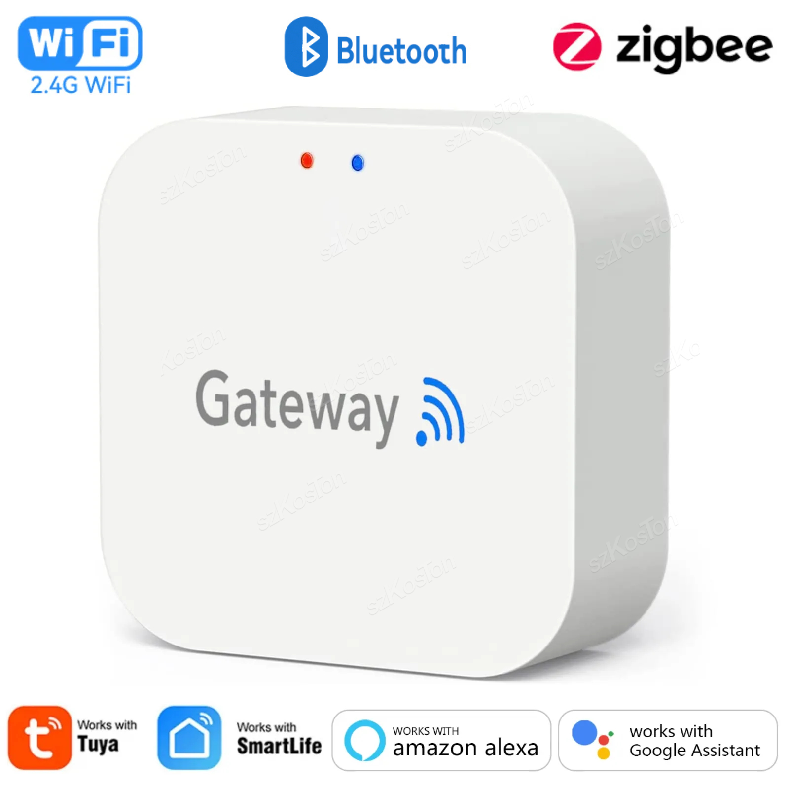 Tuya スマート ライフ マルチモード ゲートウェイ スマート ホーム オートメーション ハブ ZigBee WiFi ブリッジ Bluetooth メッシュ音声コントロール Alexa Google 用